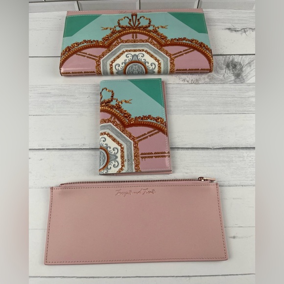 Ted Baker  Set of 3  Pieces  Travel Holder Vegan Leather  Multi Color NWOT - Picture 14 of 16